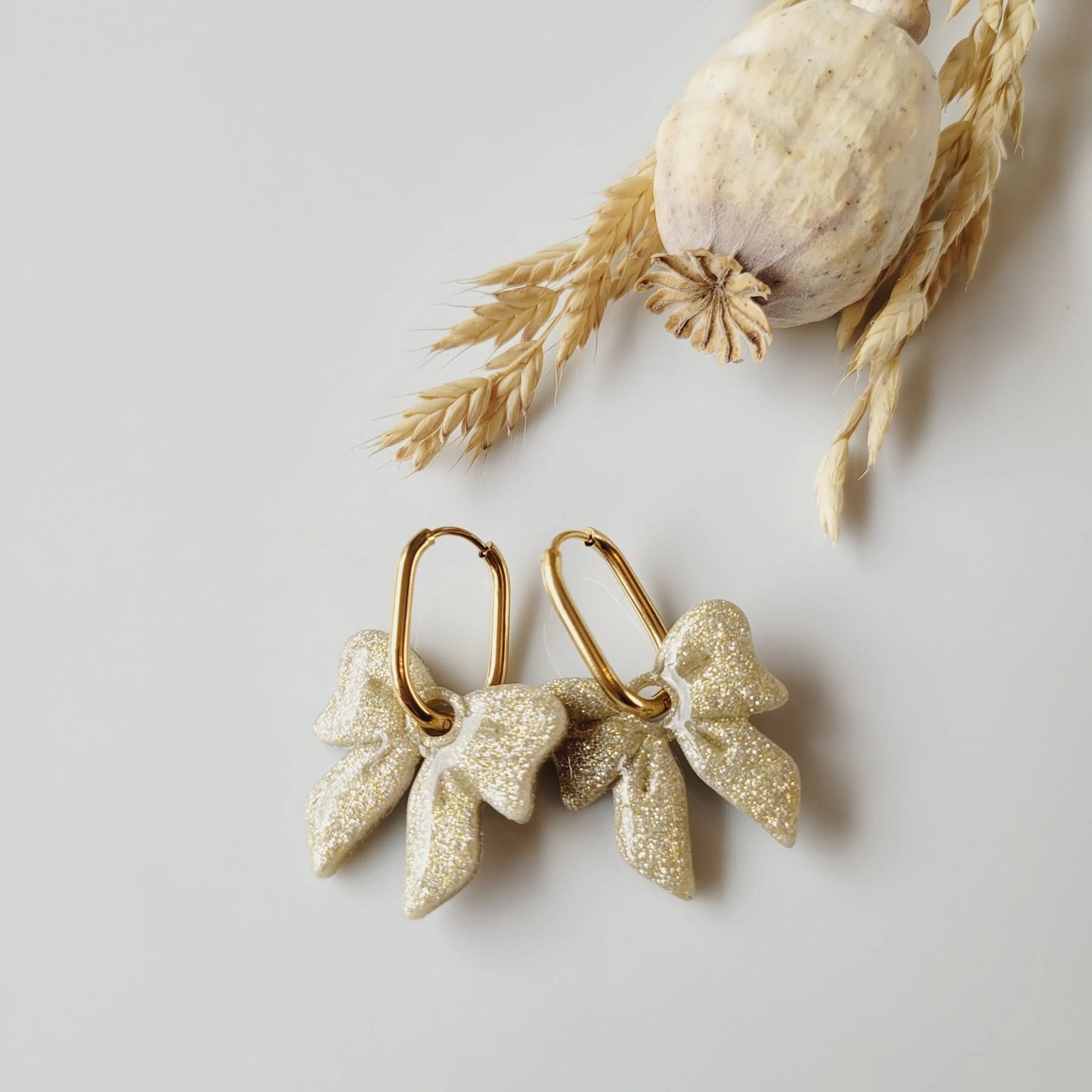 Boucles argile polymère | Nœud Or