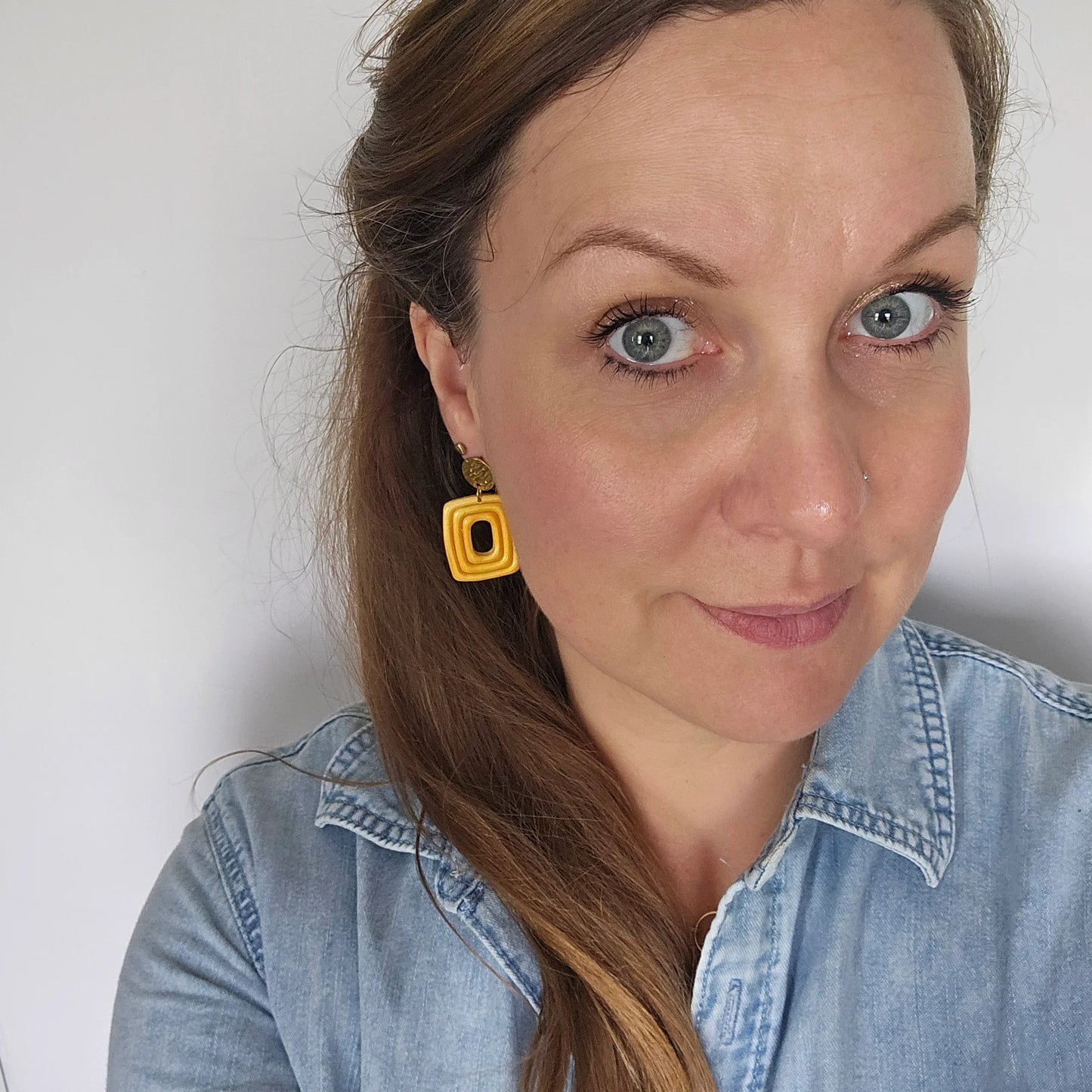 Polymer clay earrings | Azoria Orange