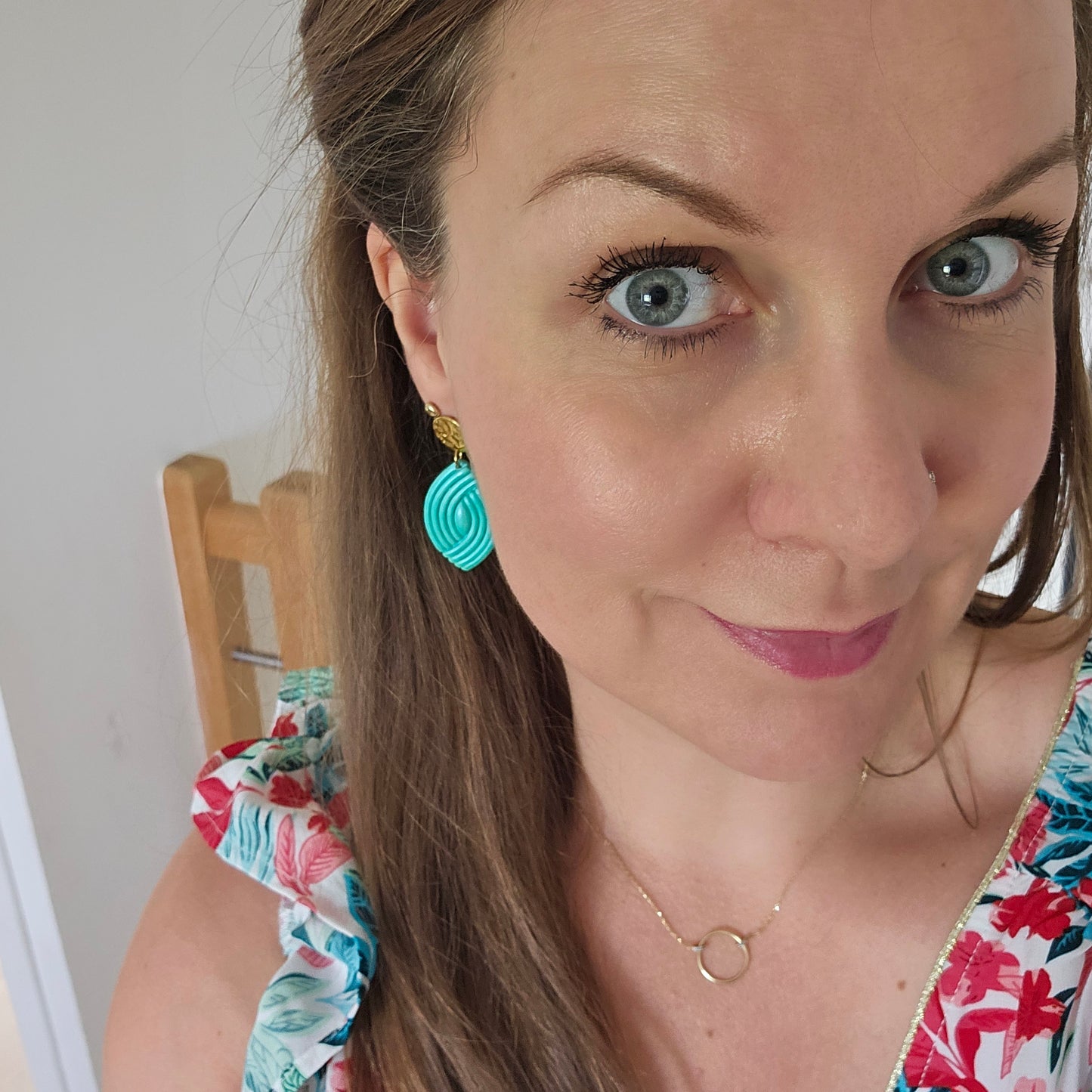 Boucles argile polymère | Palméa Turquoise