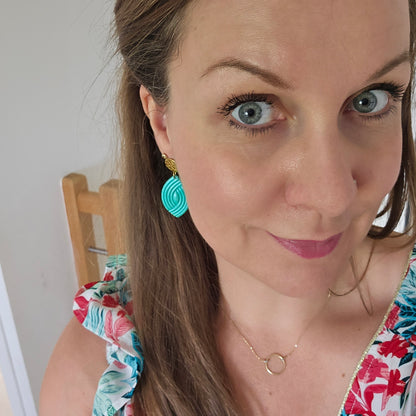 Boucles argile polymère | Palméa Turquoise