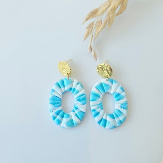 Boucles argile polymère | Oriane Bleu Lagon