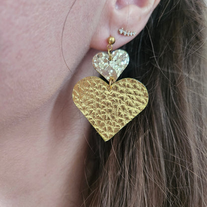 Boucles en Cuir | Coeurs Or